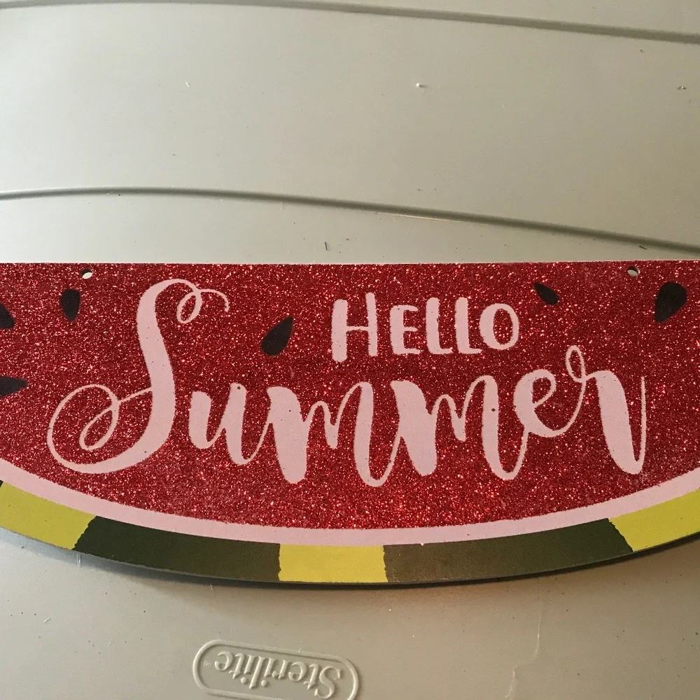 BOGO SALE Summer Sweet Watermelon Sign Hello Summer NWOT FINAL SALE ITEM